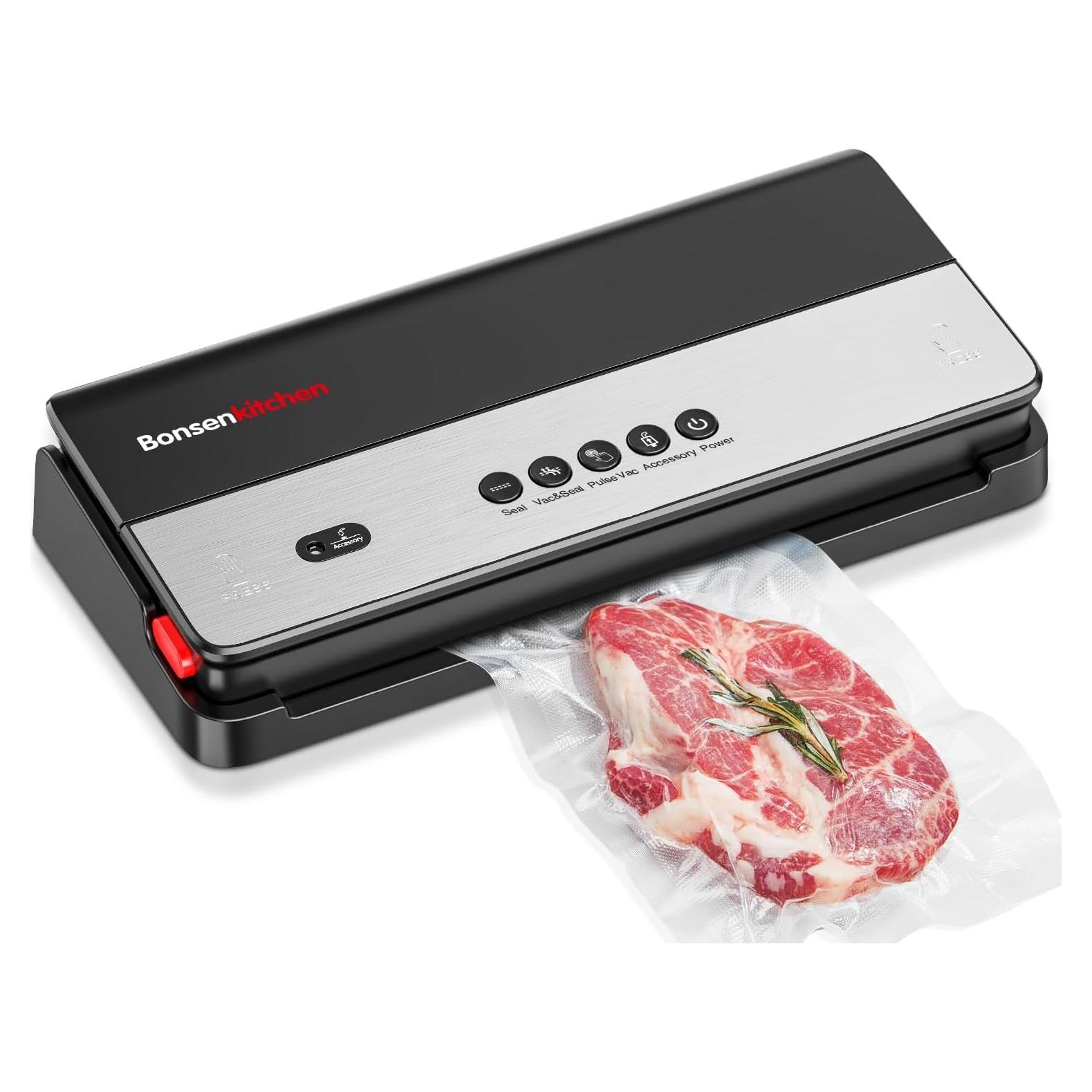 Selladora al Vacío Bonsenkitchen VS3017-S, 1 Rollo + 5 Bolsas