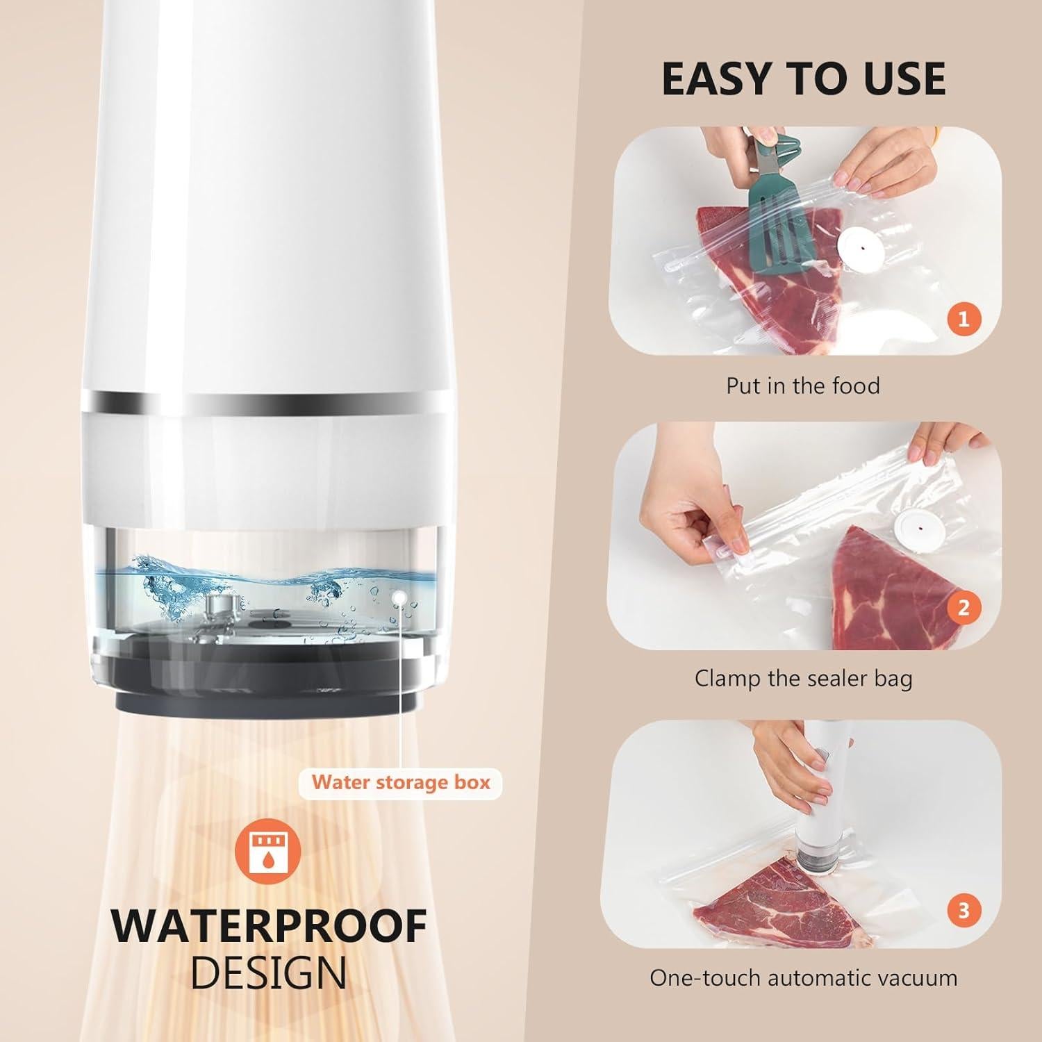 Sellador al Vacío Kayiant Automático + 40 Bolsas Reutilizables