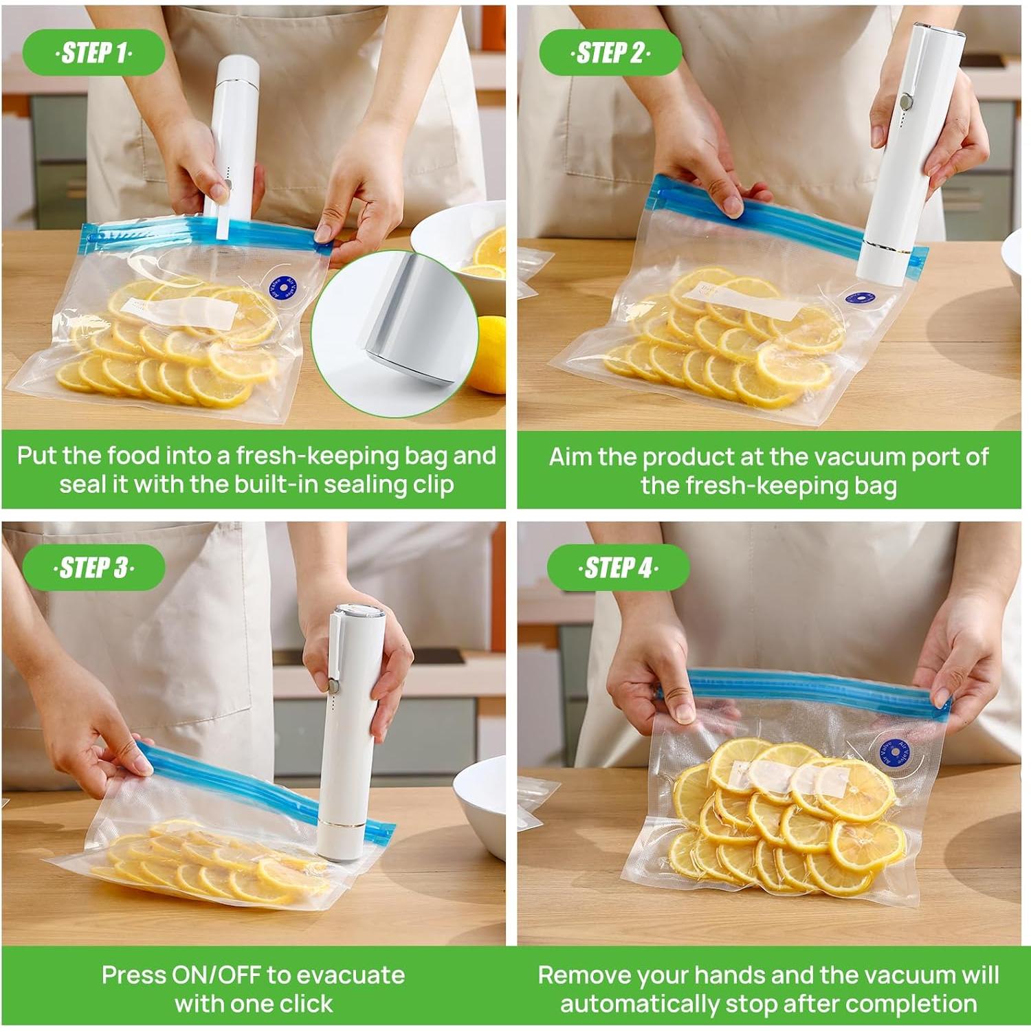 Sellador al vacío portátil Joongoom con 5 bolsas y tapón