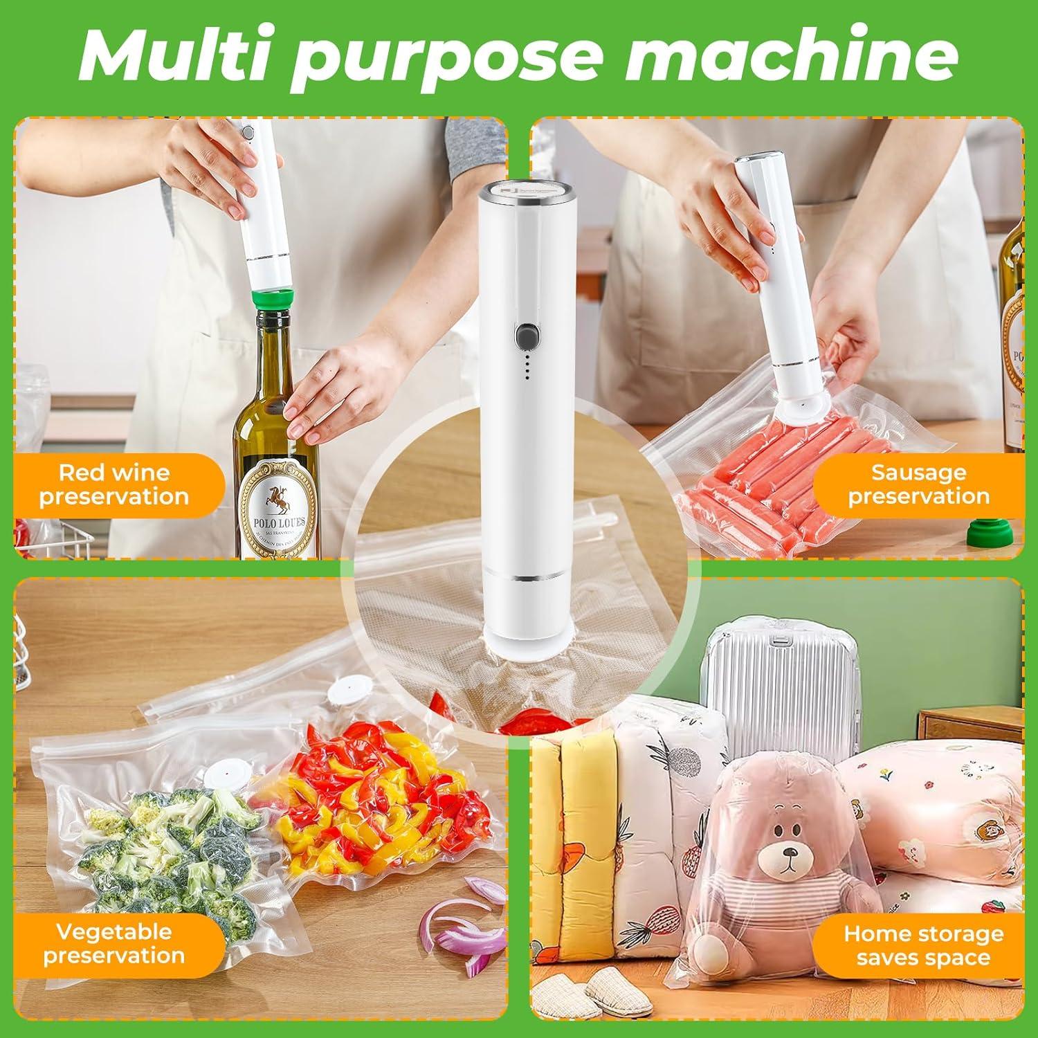 Sellador al vacío portátil Joongoom con 5 bolsas y tapón