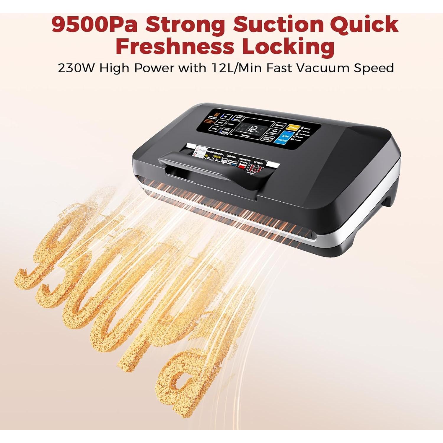 Máquina de Sellado al Vacío ROUUO 230W 10 Modos Doble Sellado