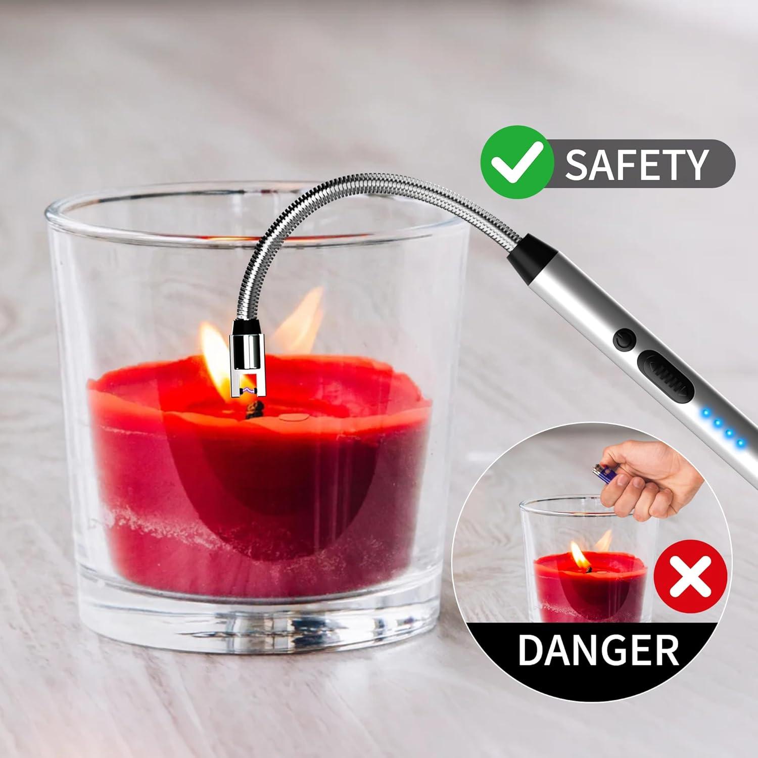 Encendedores eléctricos recargables NorOasis 2 unidades plata