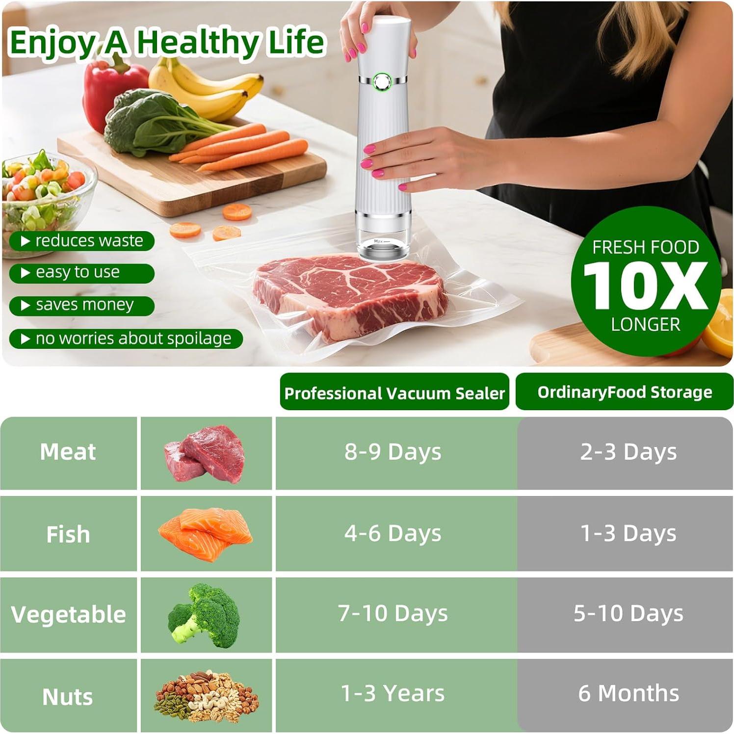 Sellador al vacío Istarziberlla S1 compacto con 30 bolsas