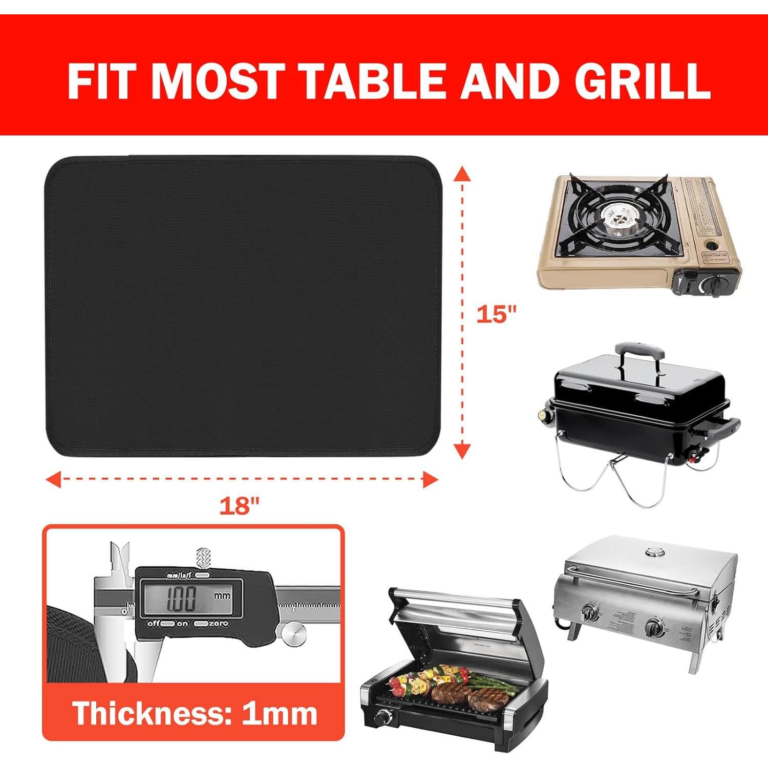 Alfombrilla para Parrilla TOHONFOO 15x18cm Resistente al Calor