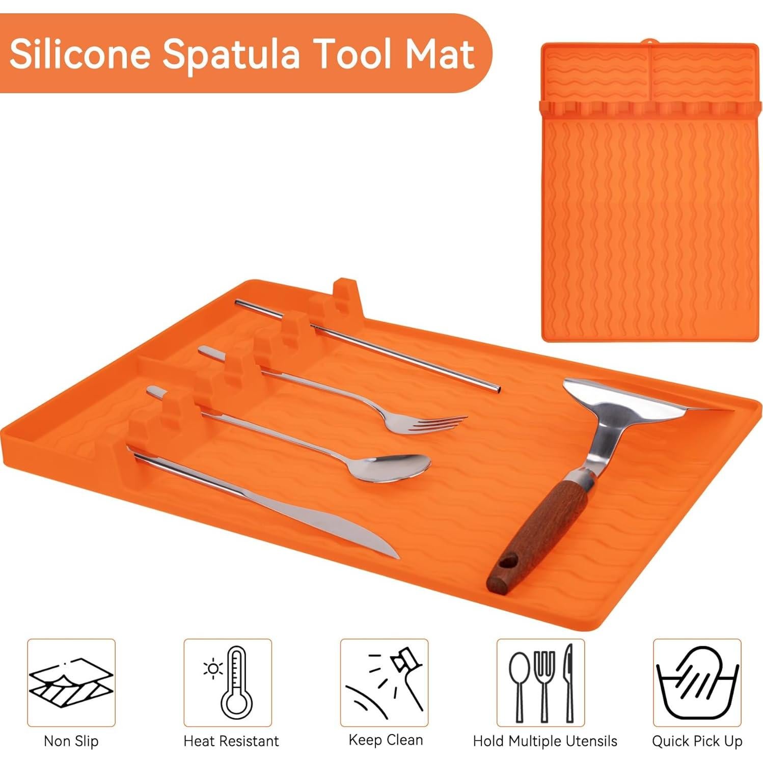 Alfombrilla de Silicona AKONEGE 40.6x29.2 cm Naranja