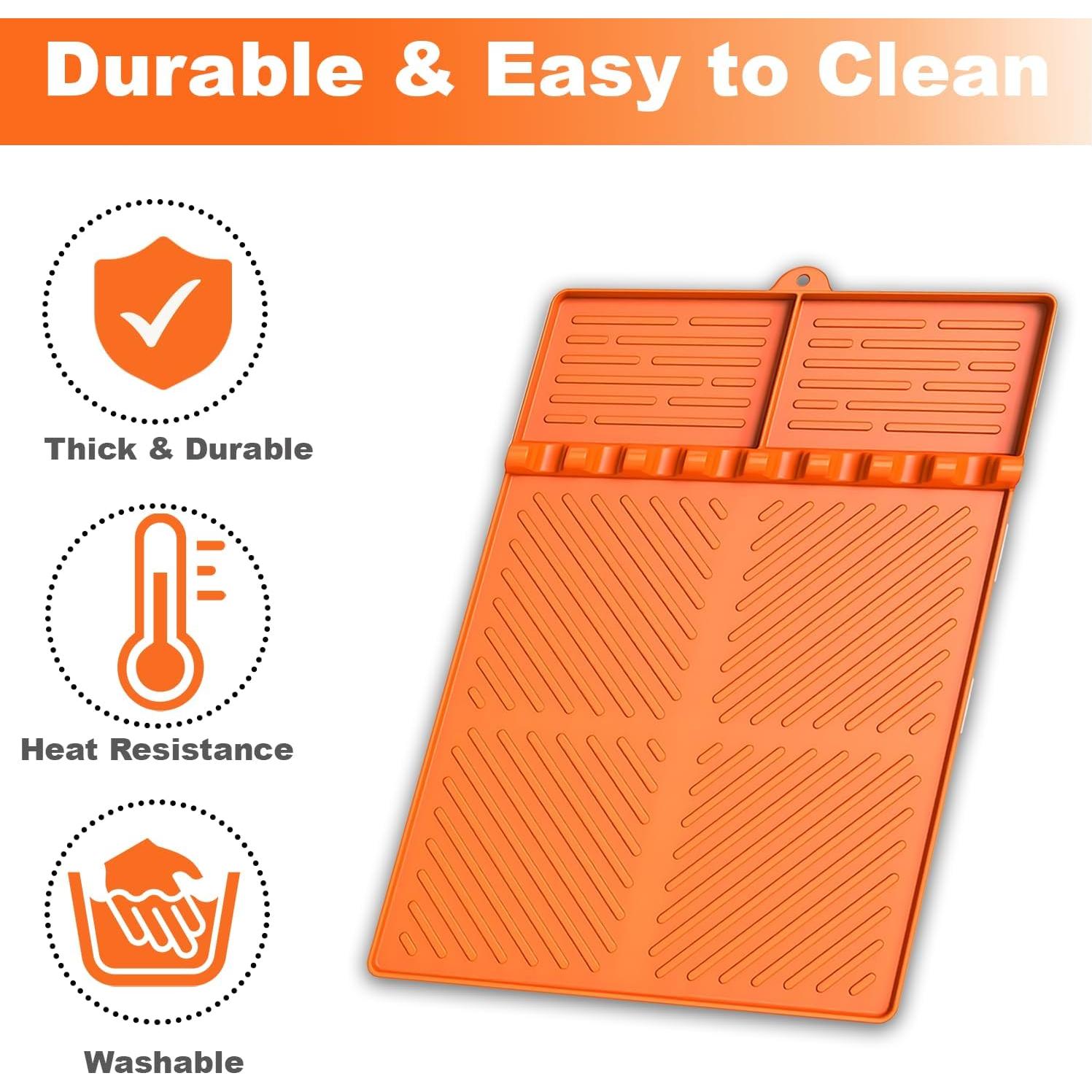 Espátula de Silicona Grande BRENSTEN Resistente al Calor Naranja