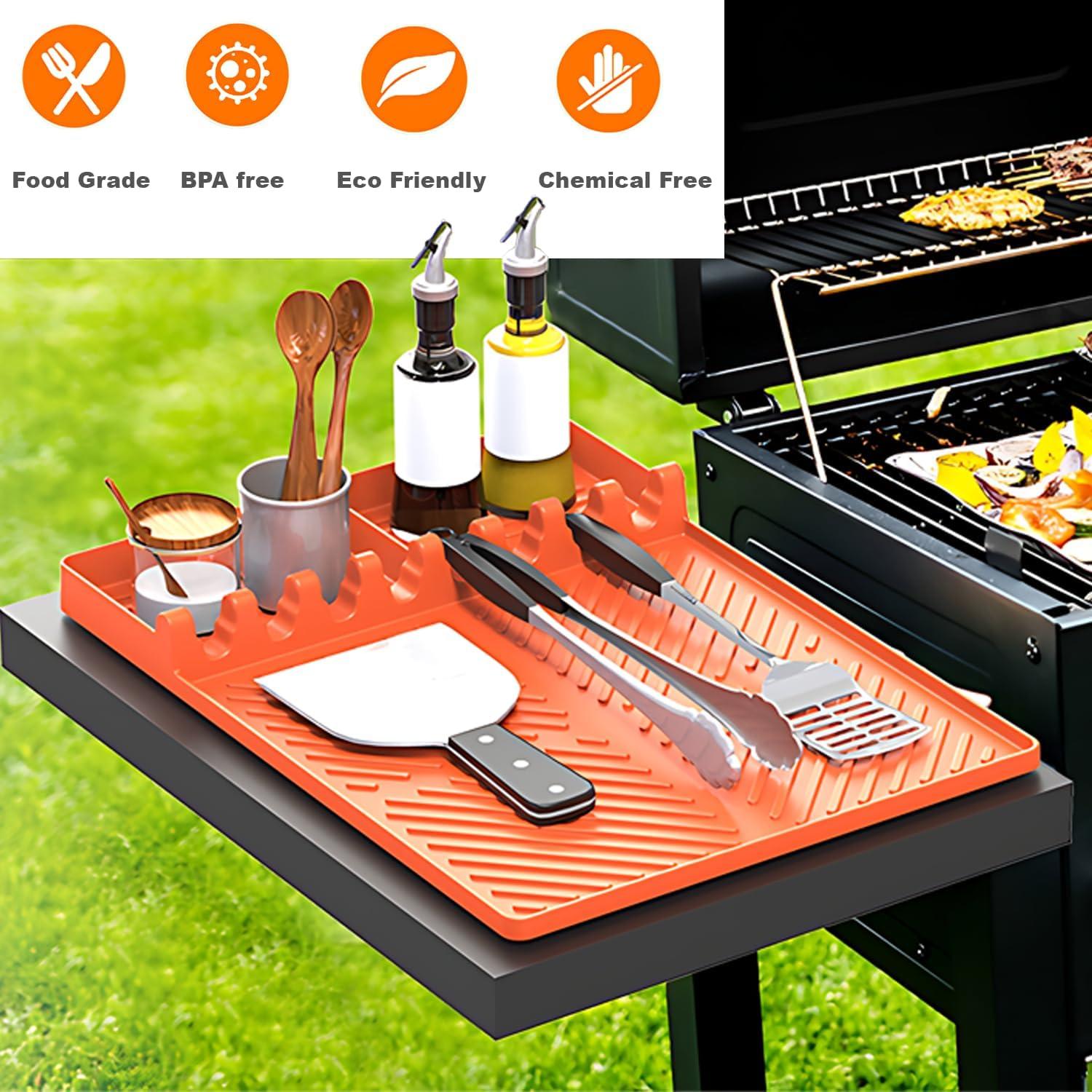 Espátula de Silicona Grande BRENSTEN Resistente al Calor Naranja