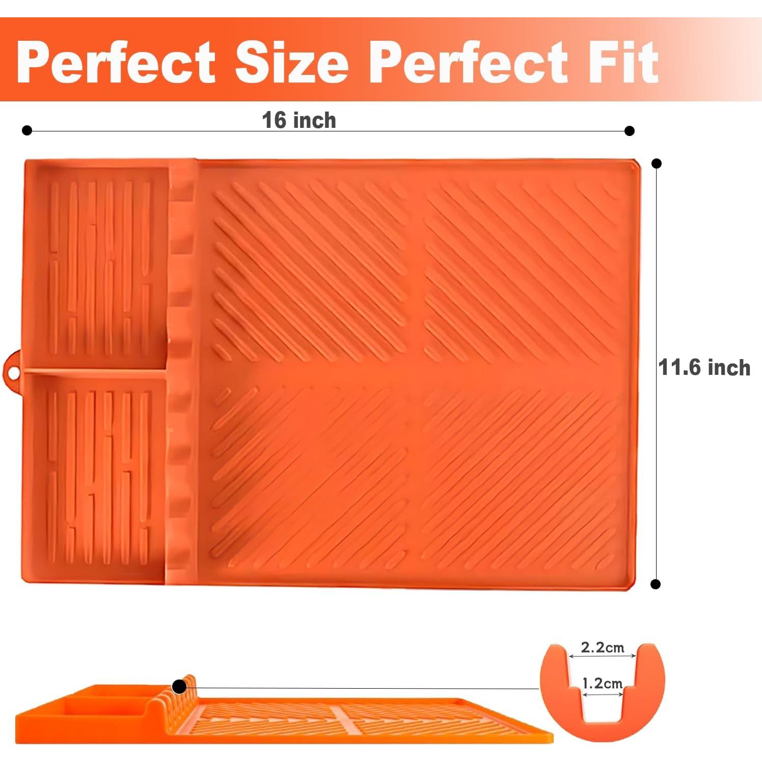 Espátula de Silicona Grande BRENSTEN Resistente al Calor Naranja