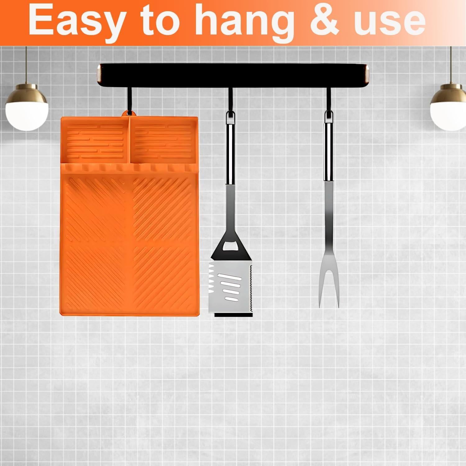 Espátula de Silicona Grande BRENSTEN Resistente al Calor Naranja