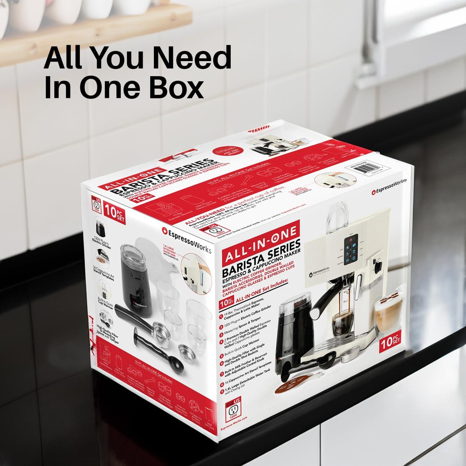 Máquina de Espresso EspressoWorks Barista 10 Piezas 1250W Azul