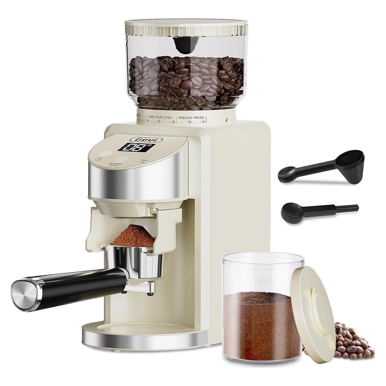 Molino de Café Eléctrico Gevi CGA0-WH0A1, 35 Configuraciones