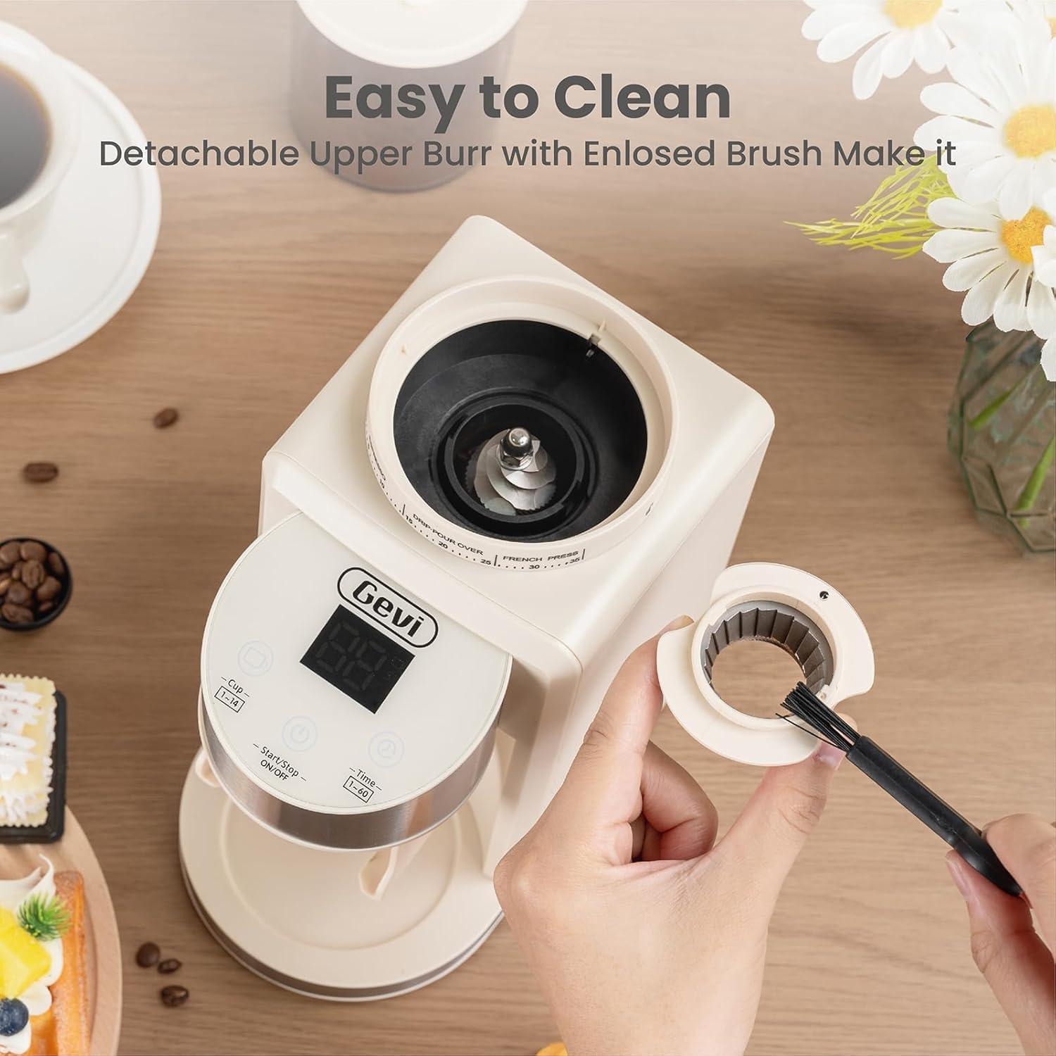 Molino de Café Eléctrico Gevi CGA0-WH0A1, 35 Configuraciones