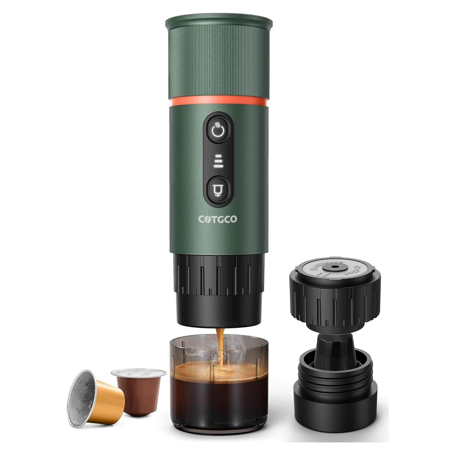 Máquina de café espresso portátil COTGCO Verde 20 Bar USB-C