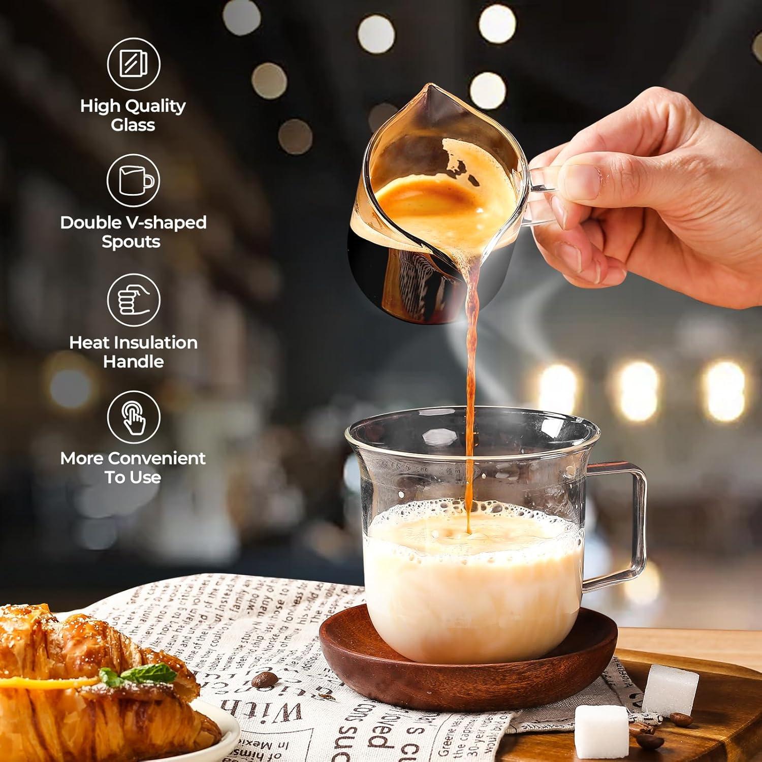 Juego de 2 Tazas de Espresso de Vidrio SENTVEND 113ml