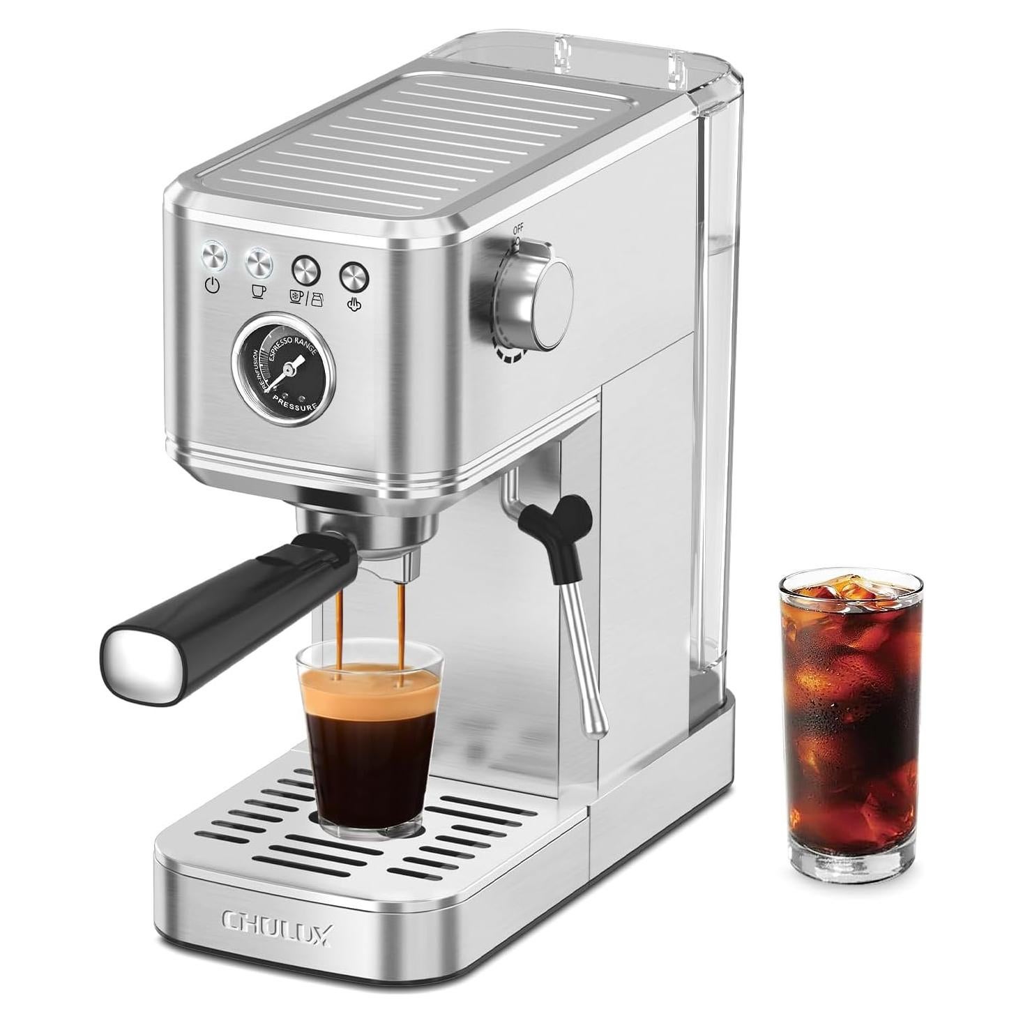 Máquina de Espresso CHULUX 20 Bar con Varilla de Vapor 3.63 kg