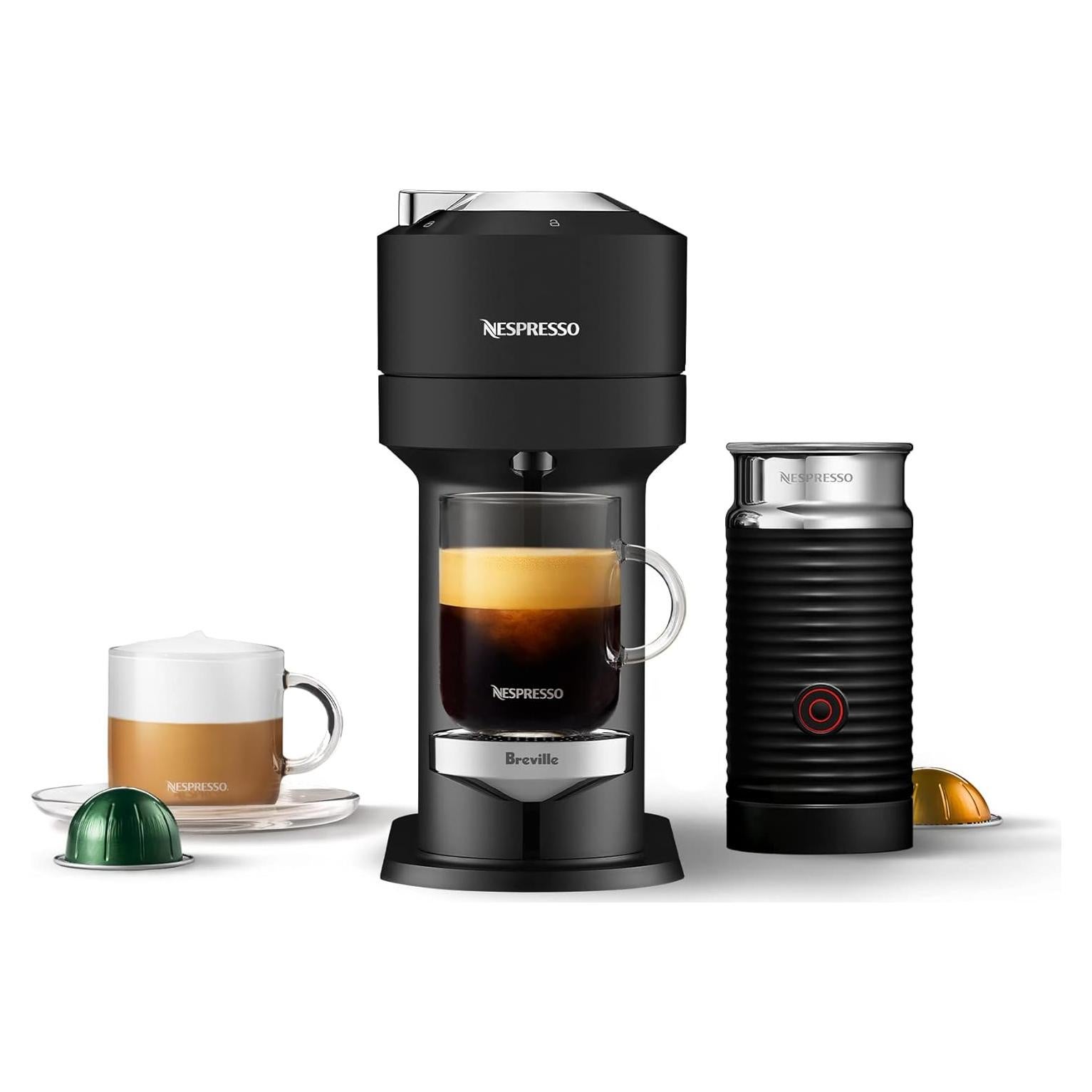 Cafetera Nespresso Vertuo Next Deluxe con Espumador Aeroccino