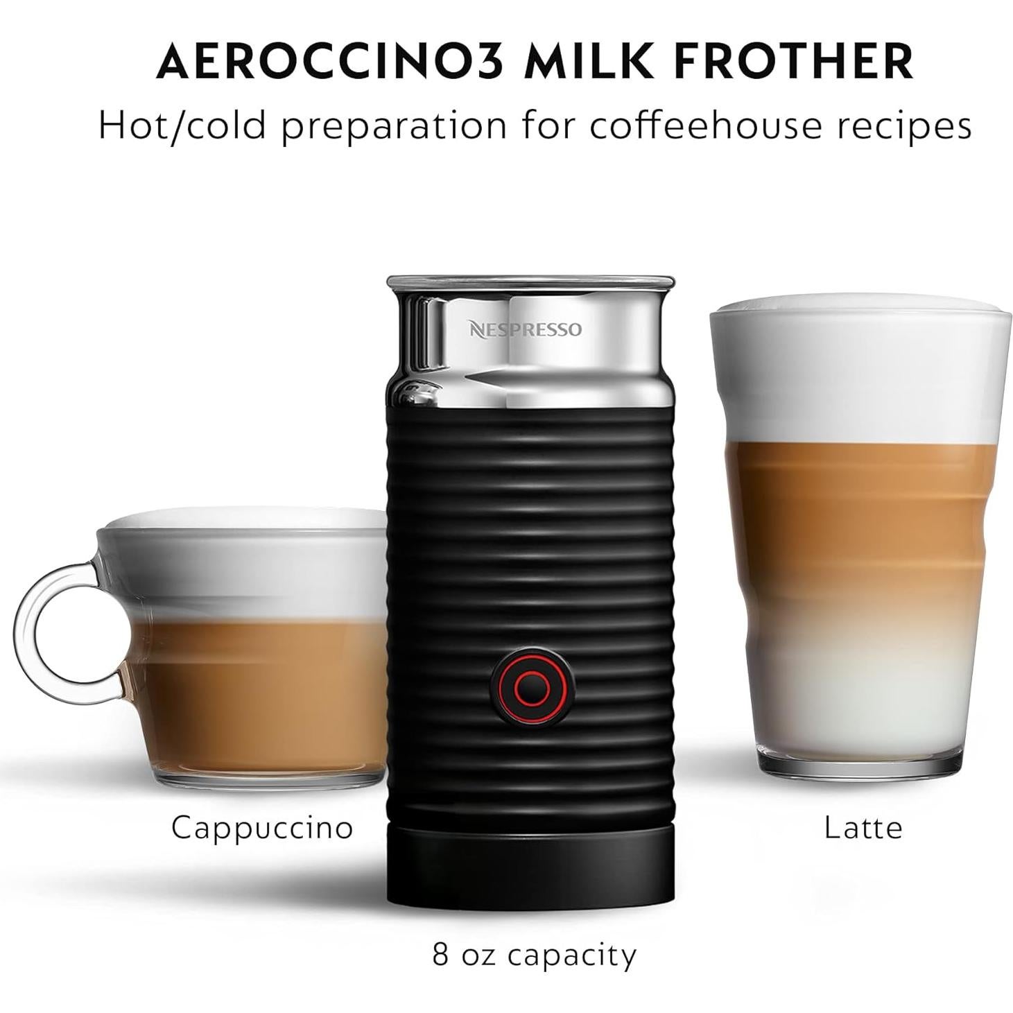 Cafetera Nespresso Vertuo Next Deluxe con Espumador Aeroccino