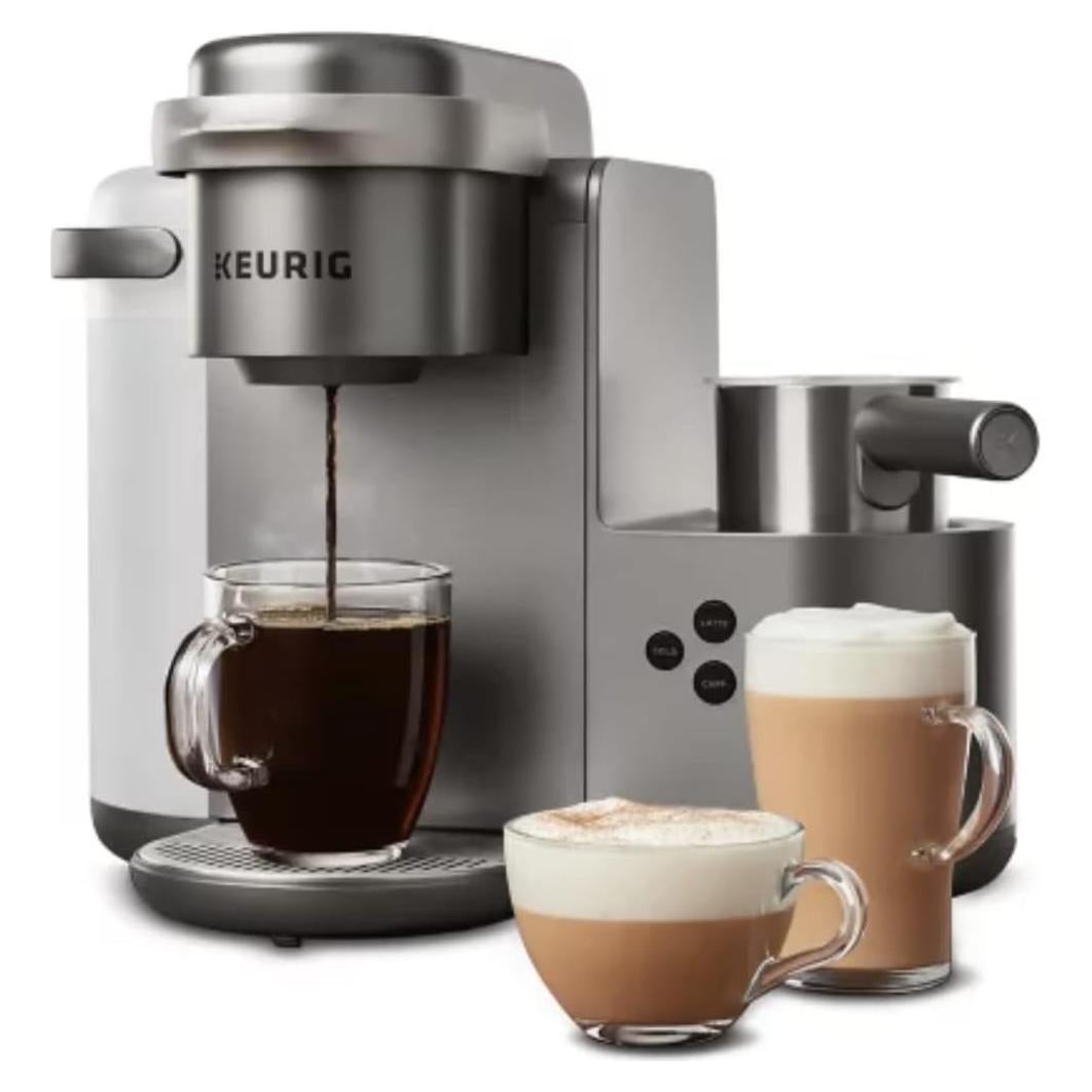 Cafetera Keurig K-Café C para Café, Latte y Cappuccino Niquel