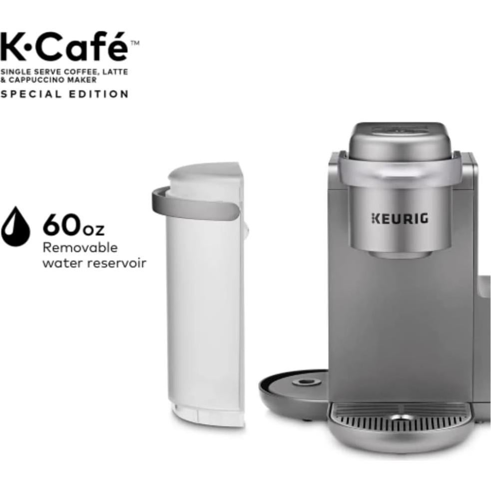 Cafetera Keurig K-Café C para Café, Latte y Cappuccino Niquel