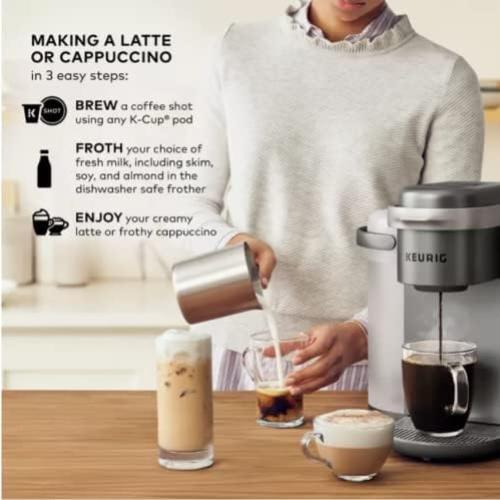 Cafetera Keurig K-Café C para Café, Latte y Cappuccino Niquel