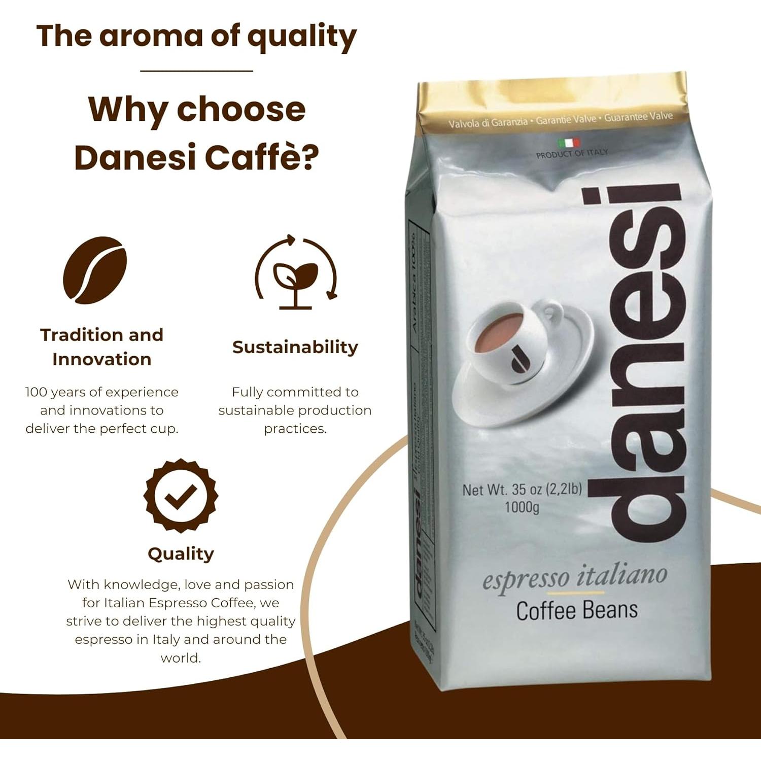 Granos de Café Espresso Danesi Oro - Tostado Medio 6.12 kg