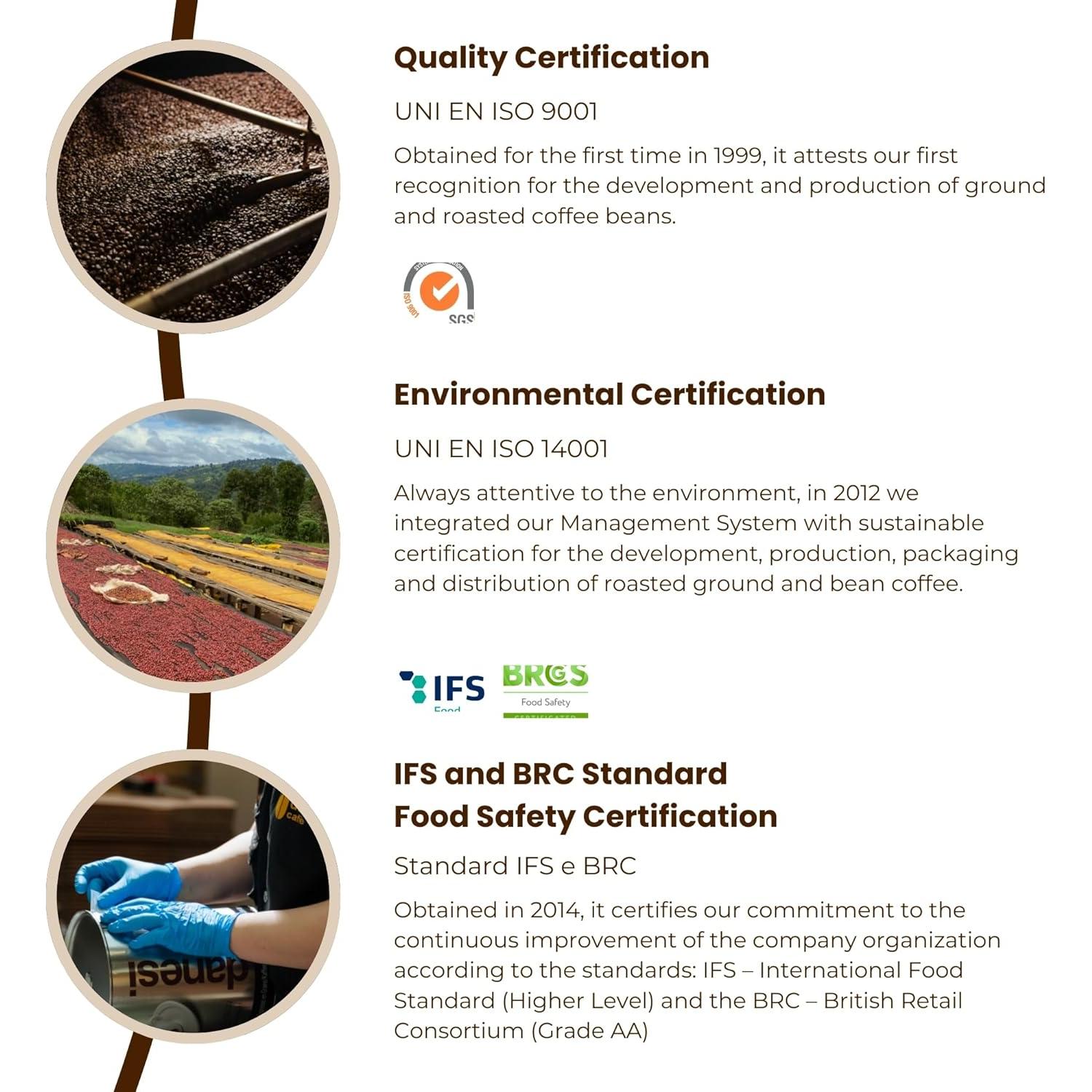 Granos de Café Espresso Danesi Oro - Tostado Medio 6.12 kg