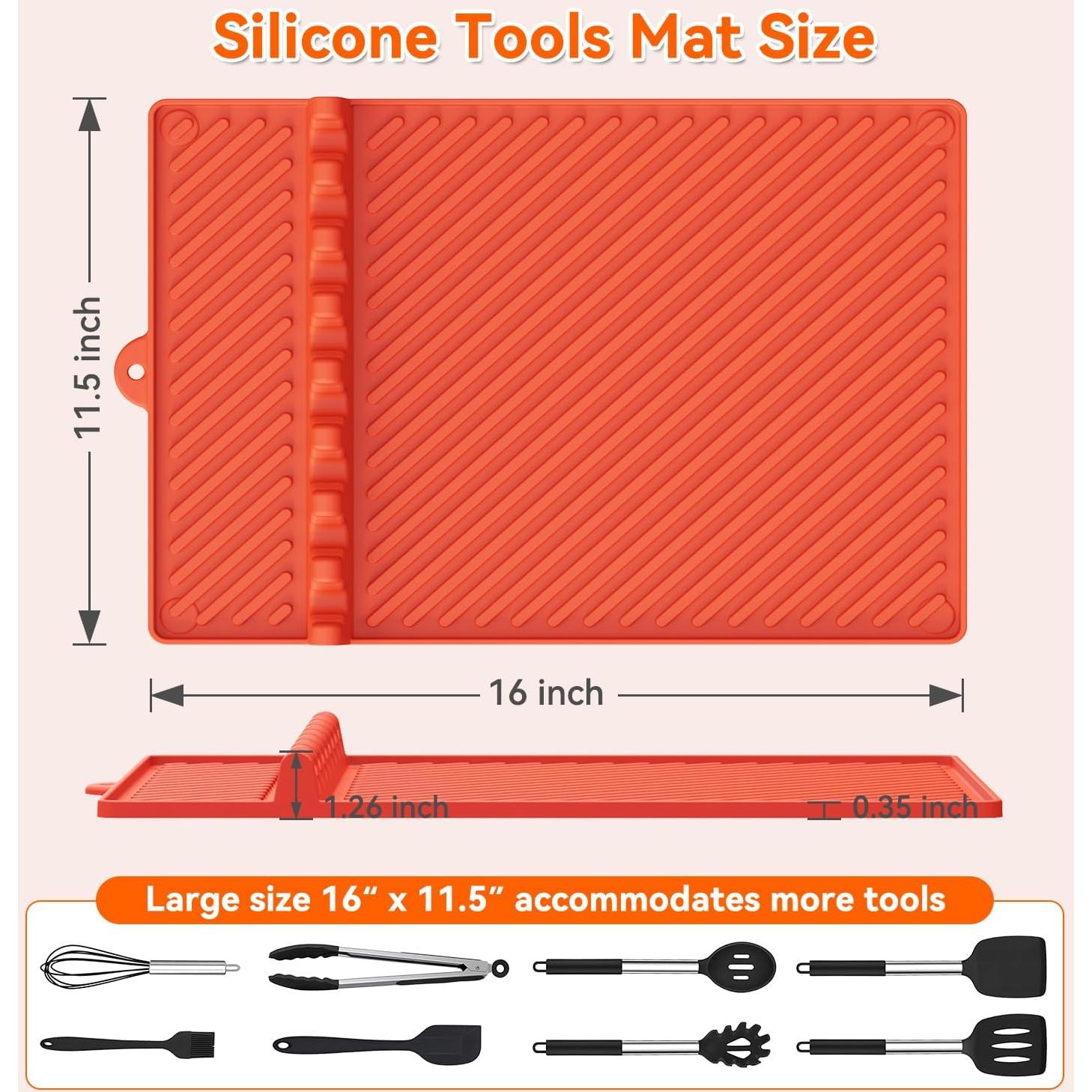 Alfombrilla de Silicona Magnética Blackstone 40.6x29.2cm Naranja