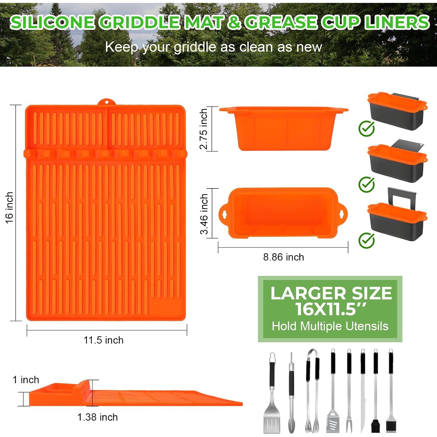 Cubierta de silicona para plancha Blackstone 36" - Juego de 3