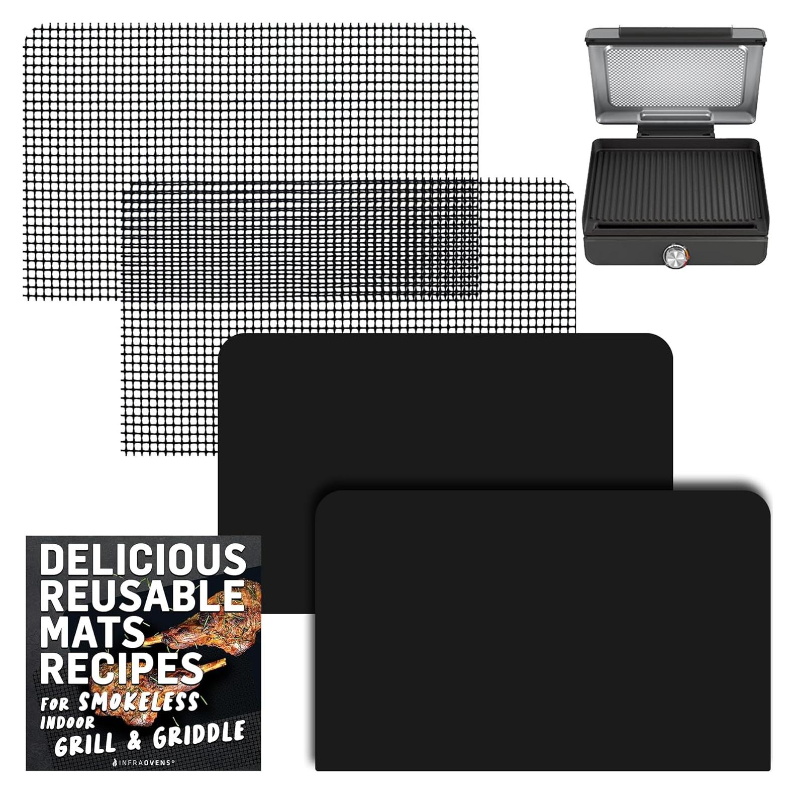 Mats Reutilizables para Grill Ninja GR101 - Set Antiadherente