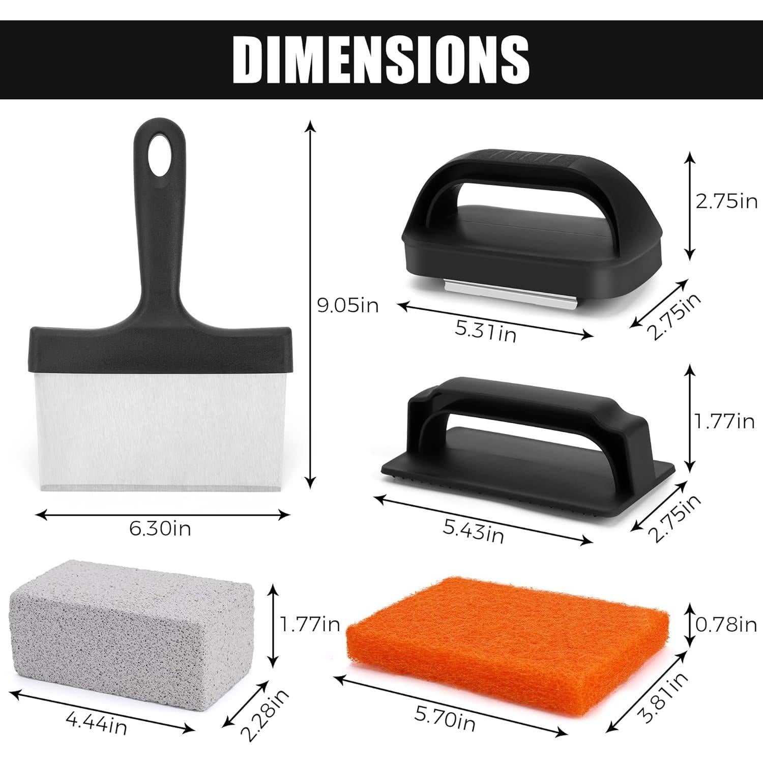 Kit de limpieza Blackstone 20pcs con tapete silicona 91.44cm