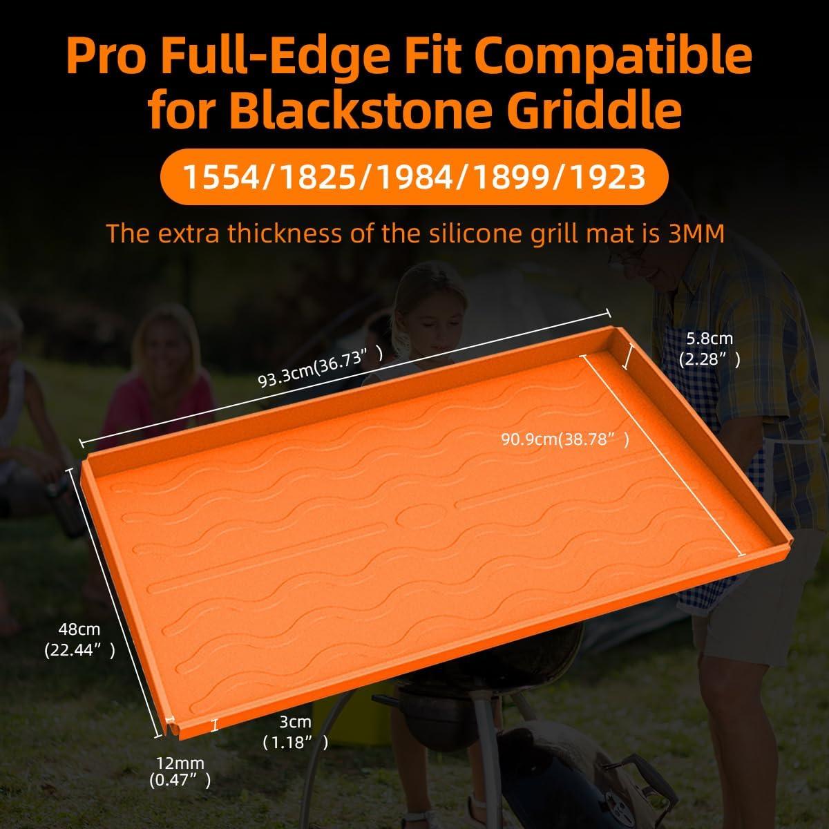 Alfombrilla de Silicona para Plancha Blackstone 36" Naranja