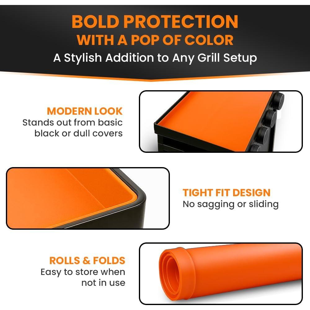 Mat de Silicona GriddleMATe 90x55 cm Naranja para Parrilla