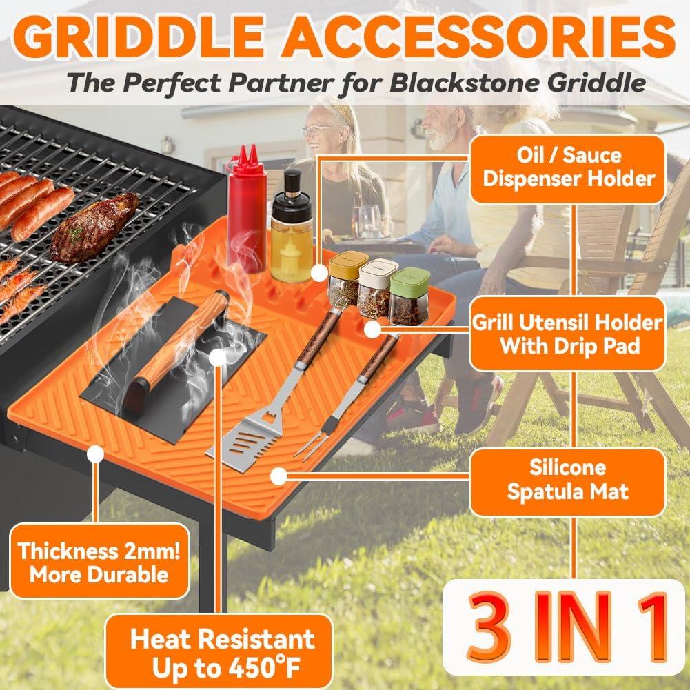 Alfombrilla de Silicona para Parrilla Bakbarbe 40.6x29.2cm Naranja