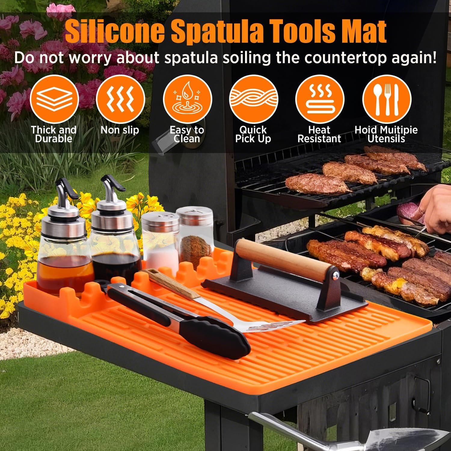 Alfombrilla de Silicona Resistente al Calor UDouliuy 40.6x29.2cm Naranja