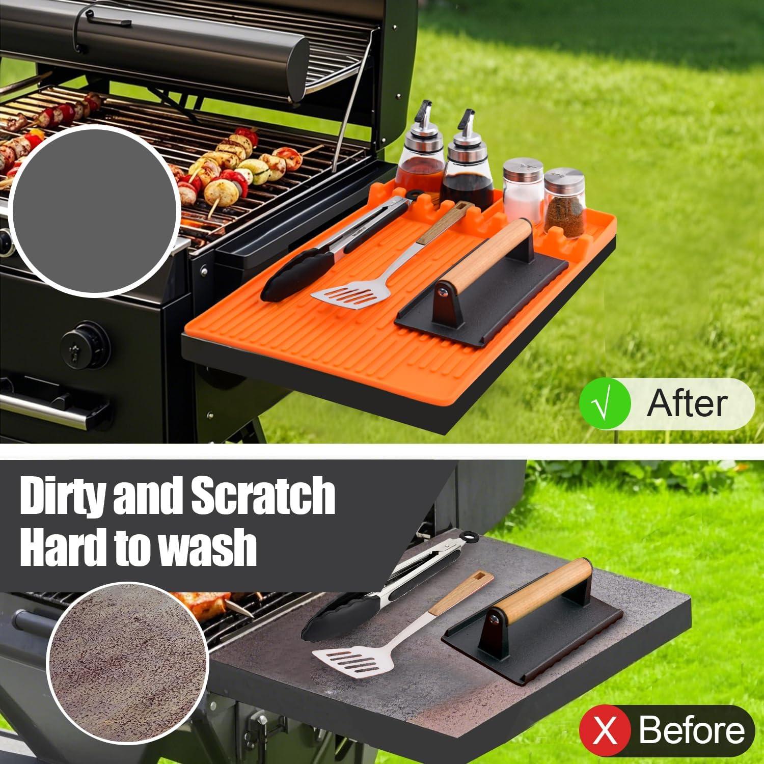 Alfombrilla de Silicona Resistente al Calor UDouliuy 40.6x29.2cm Naranja