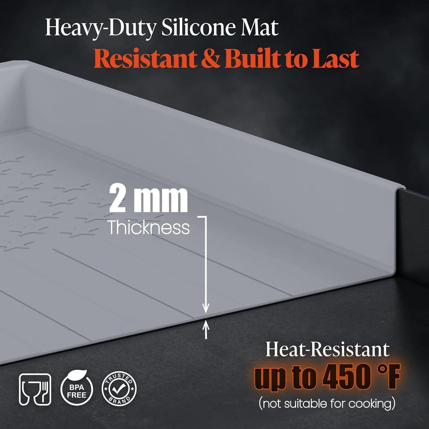 Alfombrilla de silicona WEISSBOX para plancha Blackstone 91 cm