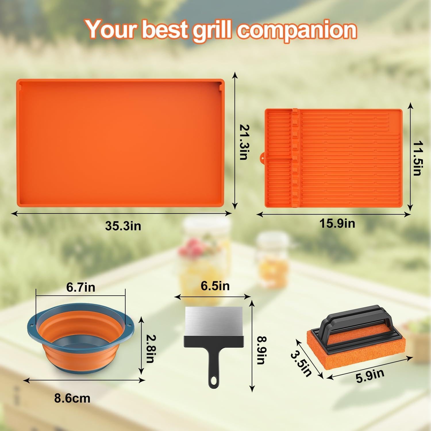 Juego de Cubierta de Silicona Blackstone 36" con Accesorios