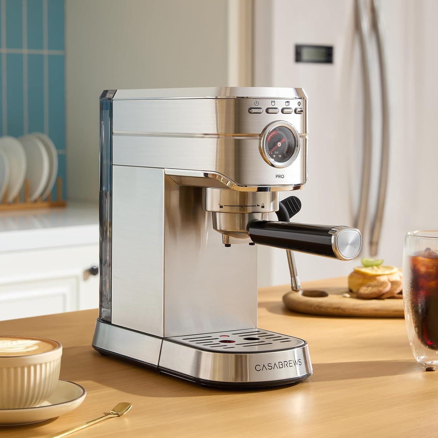 Máquina de Espresso CASABREWS 5418 Pro 20 Bar con Espumador