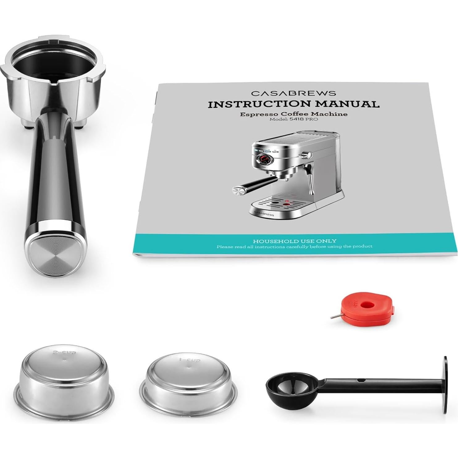 Máquina de Espresso CASABREWS 5418 Pro 20 Bar con Espumador