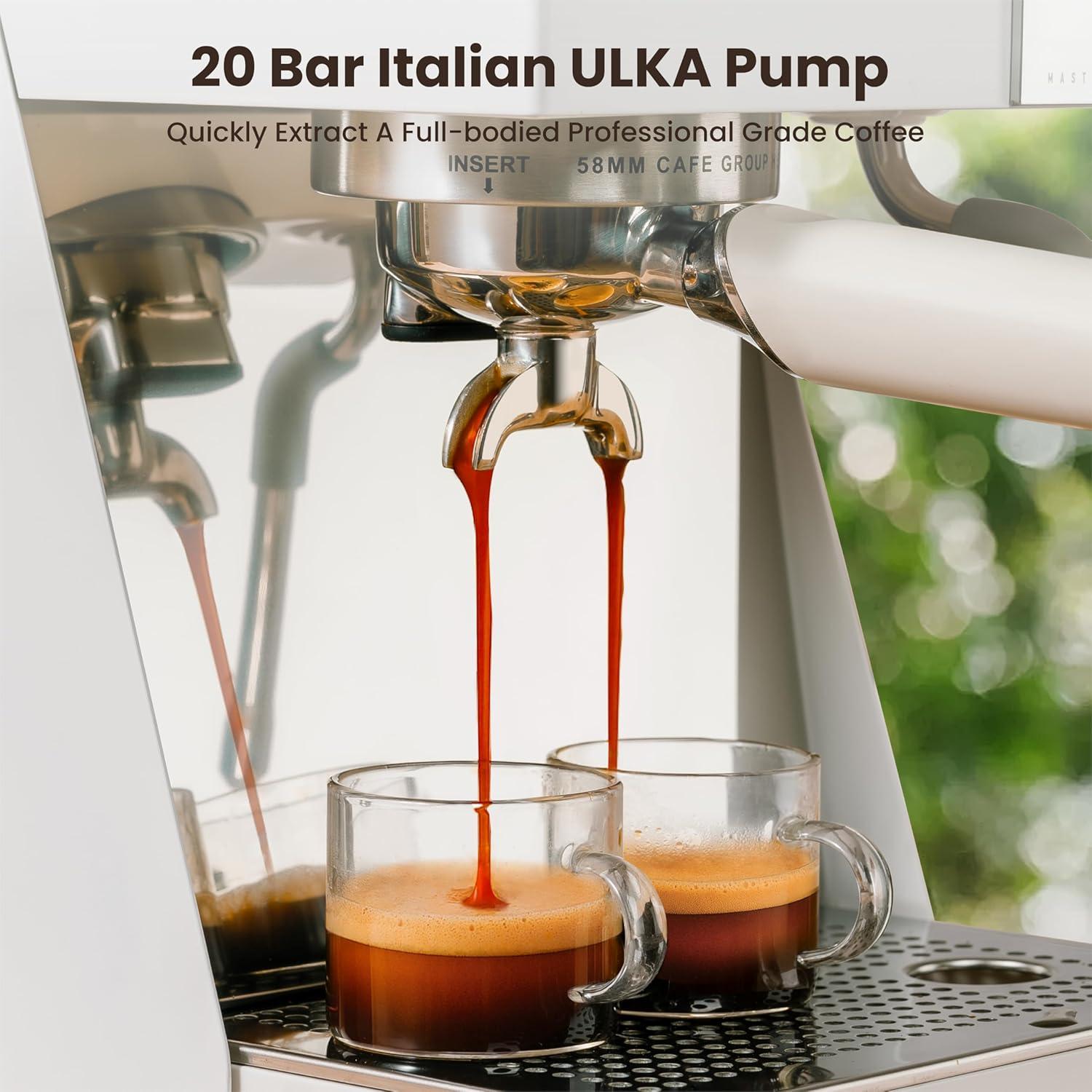 Máquina de Espresso Gevi 20 Bar con Varilla de Vapor 58mm