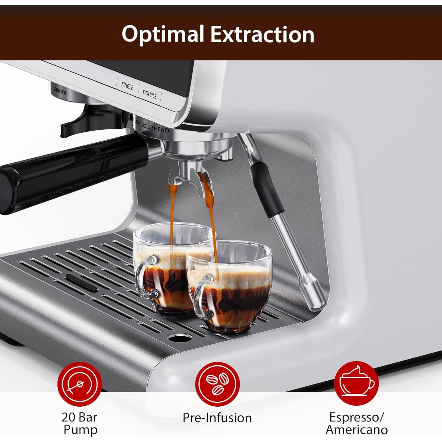 Máquina de Espresso Takywep EA816570 20 Bar 2.8L Acero Inoxidable