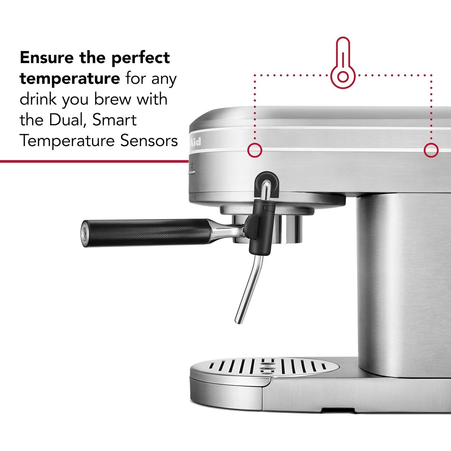 Máquina de Espresso Semi-Automática KitchenAid KES6504 con Espumador