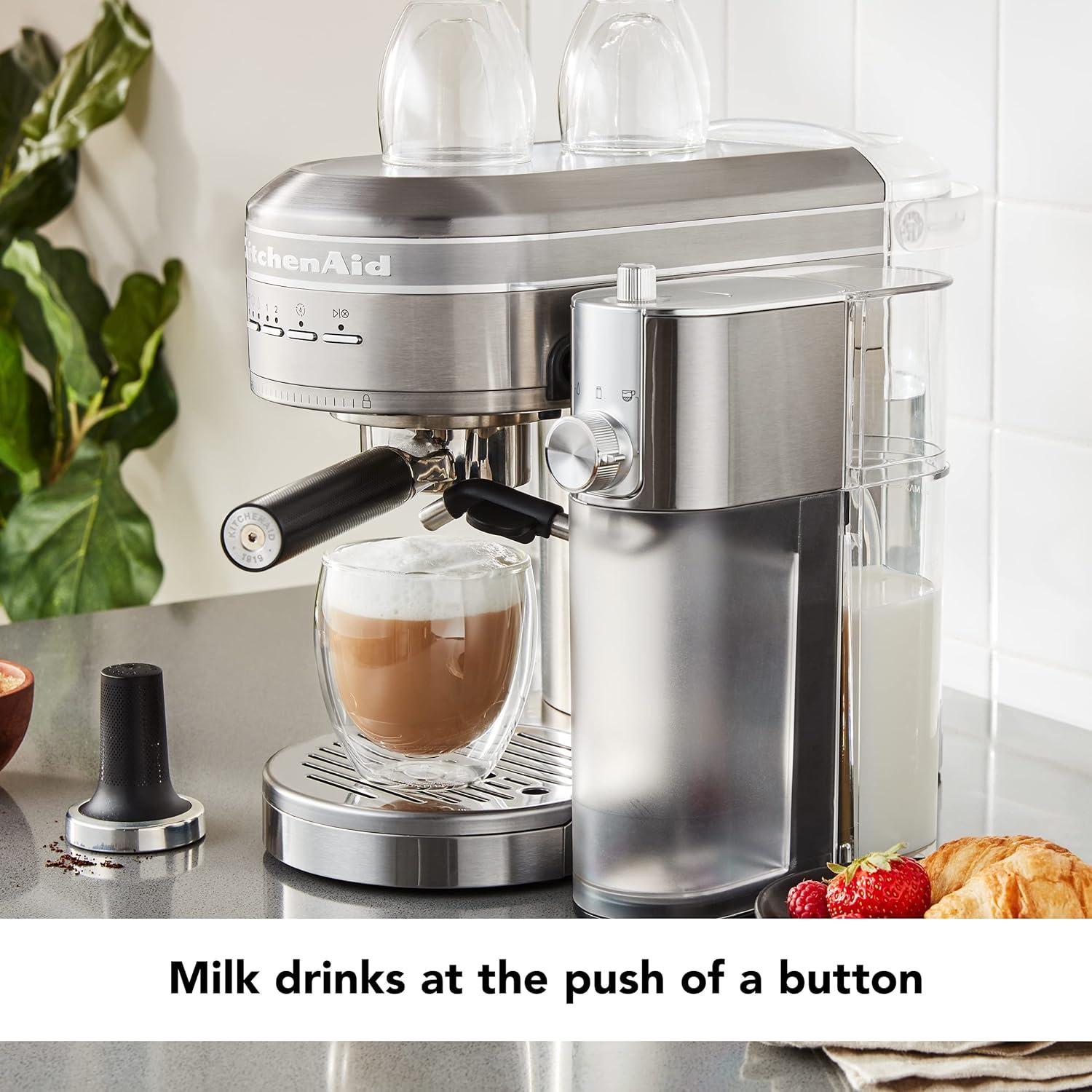 Máquina de Espresso Semi-Automática KitchenAid KES6504 con Espumador