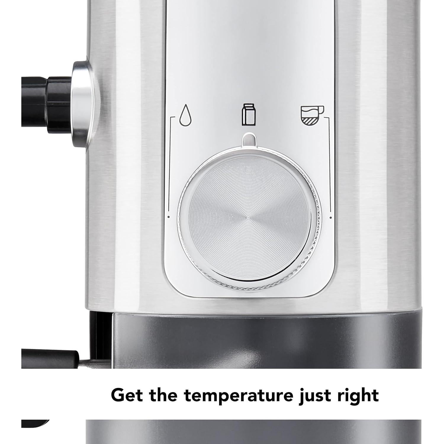 Máquina de Espresso Semi-Automática KitchenAid KES6504 con Espumador