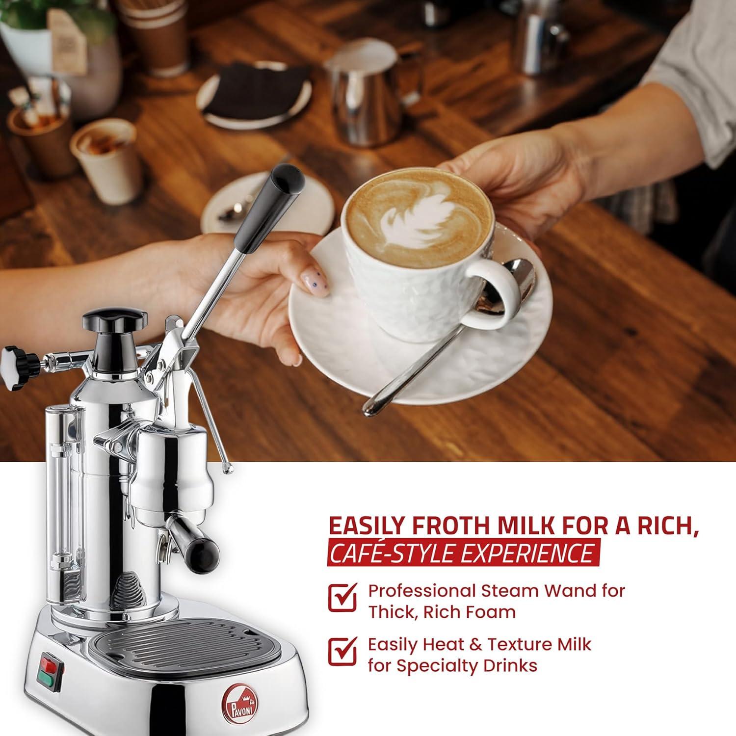 Máquina de Espresso Manual La Pavoni EPC-8 0.8L Cromo Plata