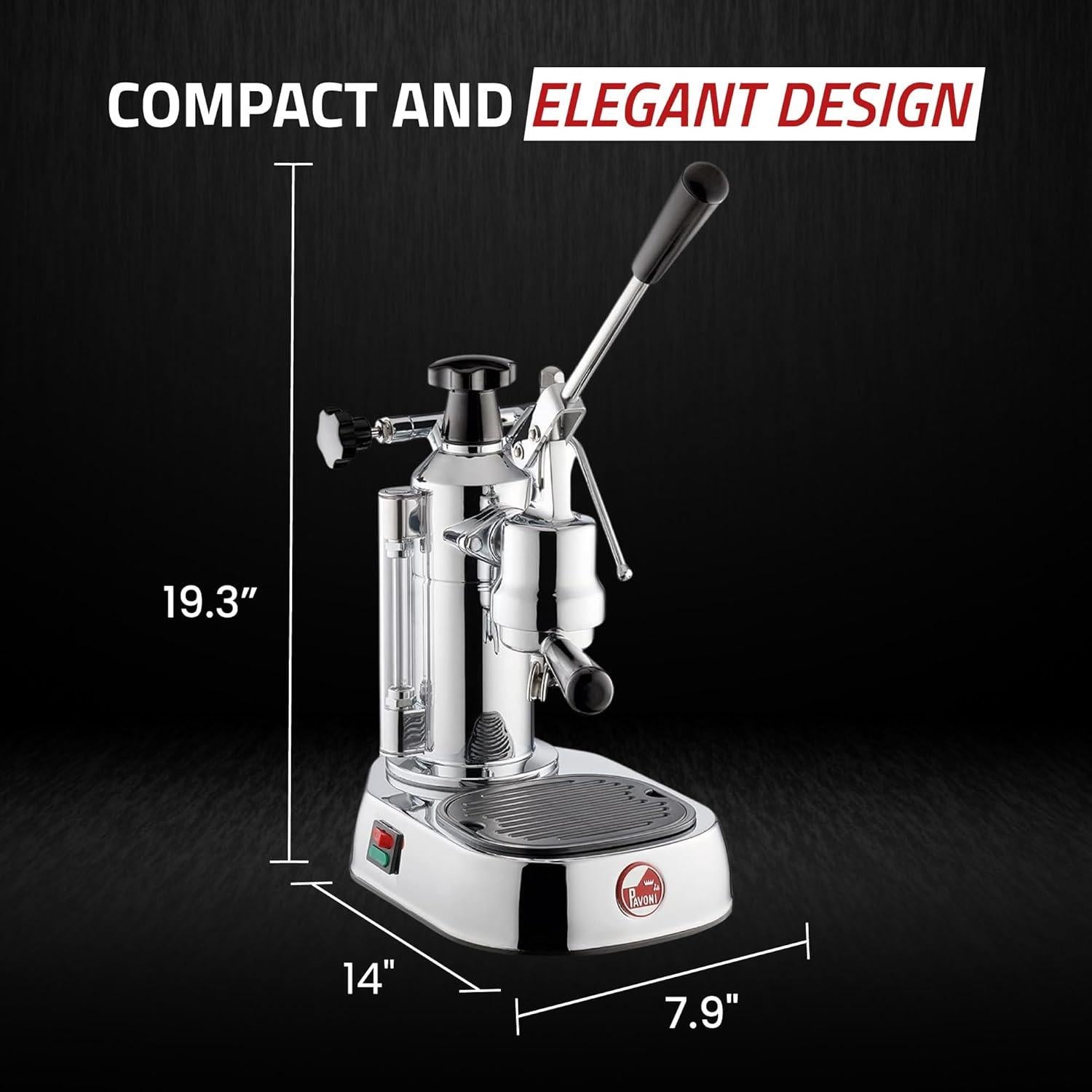 Máquina de Espresso Manual La Pavoni EPC-8 0.8L Cromo Plata