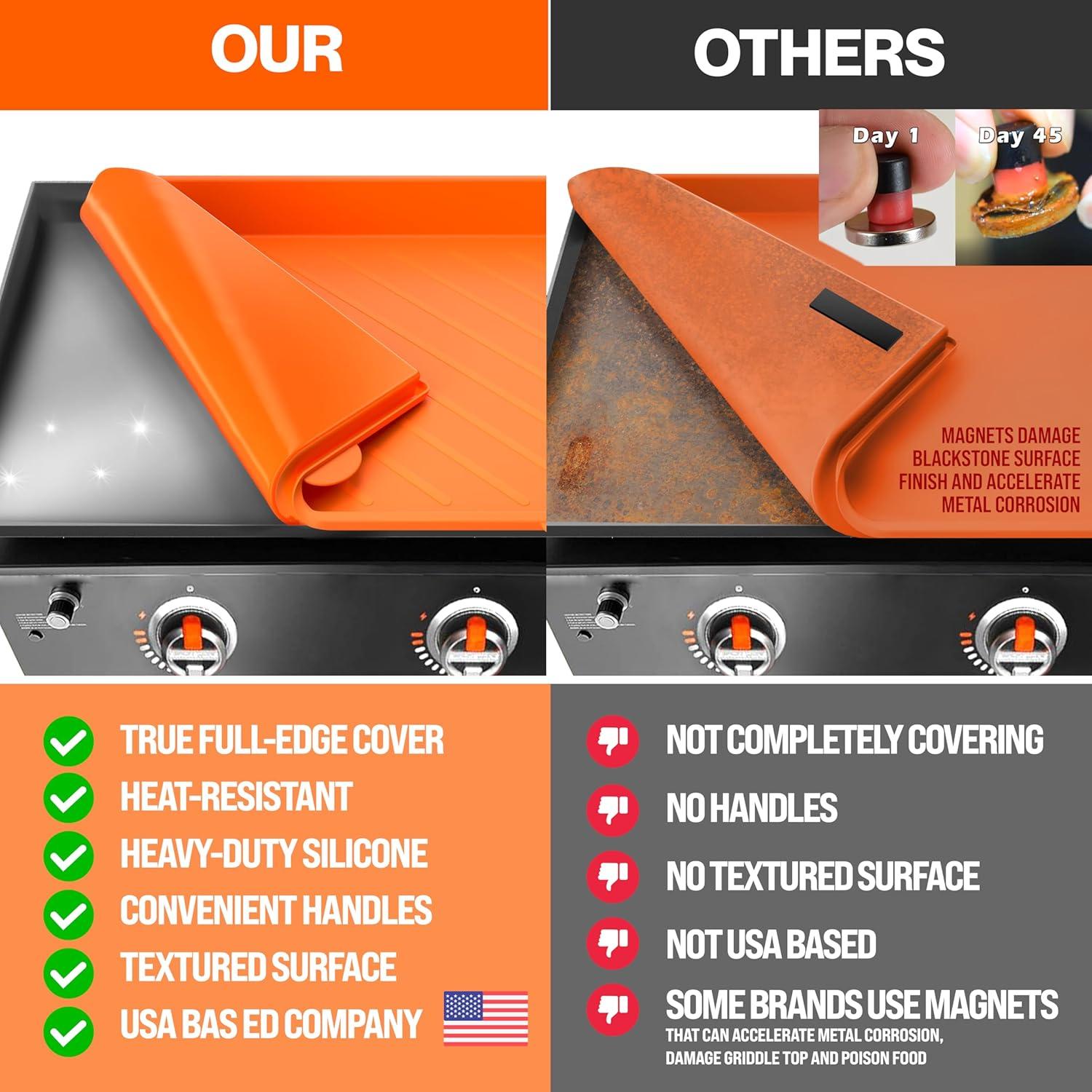 Cubierta de Silicona para Plancha Blackstone 22" Naranja