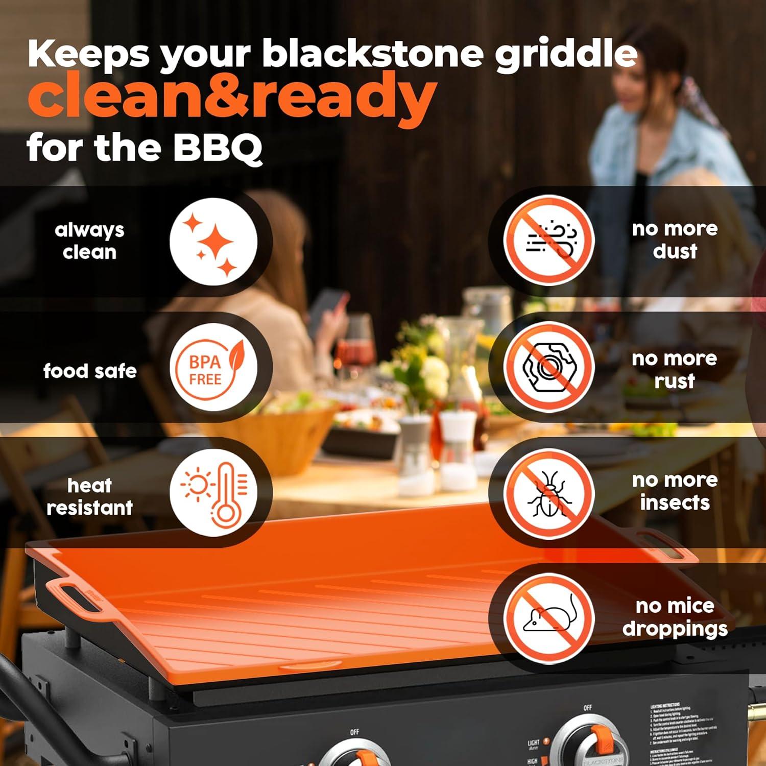 Cubierta de Silicona para Plancha Blackstone 22" Naranja