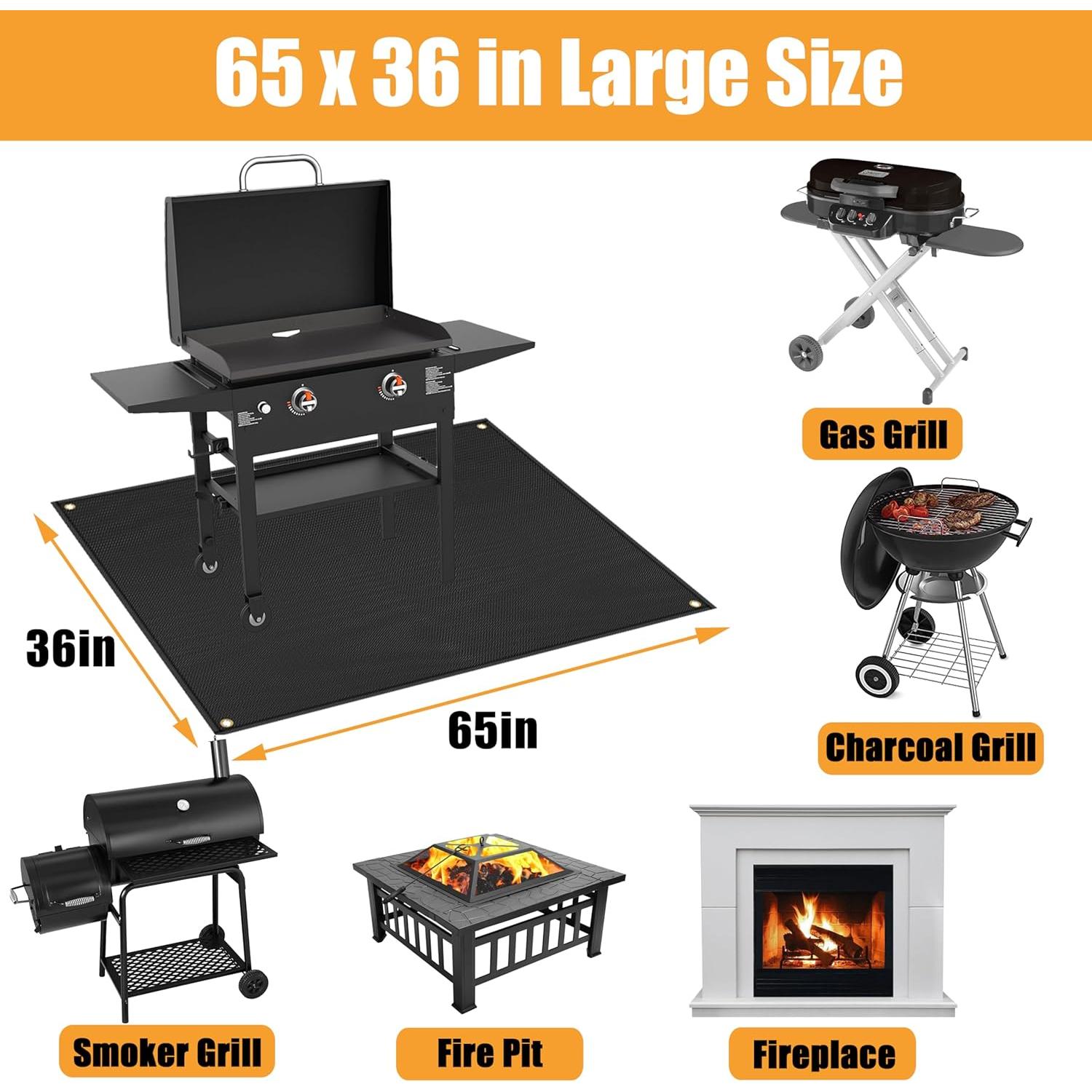Alfombrilla a Prueba de Fuego Amerbro 165x91cm para Parrillas