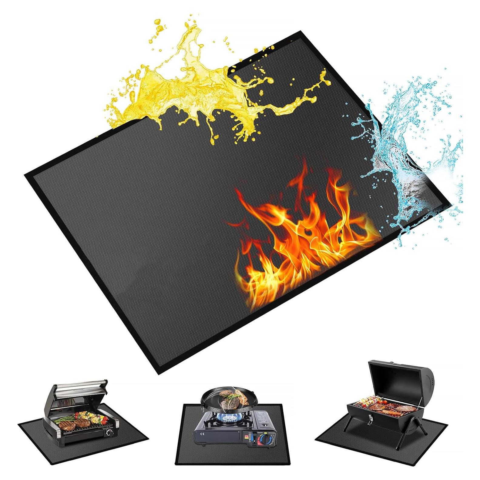 Alfombrilla para Parrilla Youlvy 91 x 76 cm Resistente al Fuego